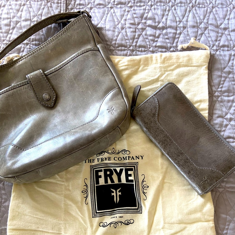 Frye crossbody and wallet with storage bag